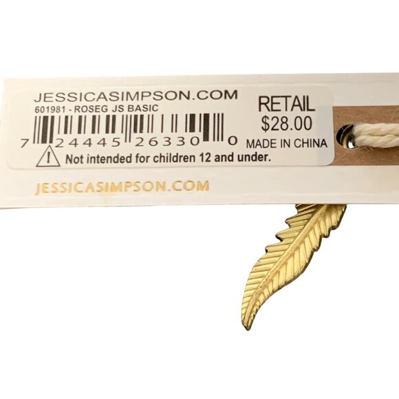 Jessica Simpson Rose Gold & Crystal Accent Bangle Bracelet Set of 6 New Signed - Picture 7 of 8